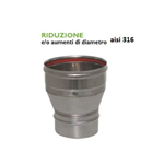 RIDUZIONE INOX 316 L Ø 160 M X Ø 180 F